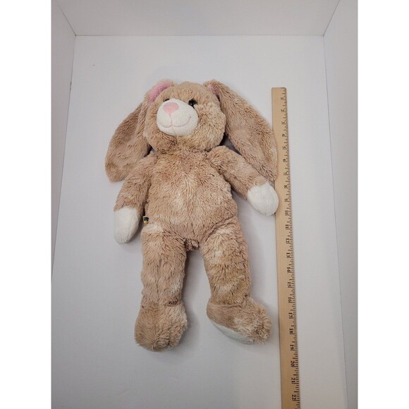 Build A Bear BAB Workshop Pawlette Bunny Rabbit Tan Plush Pink Ears - Picture 9 of 9